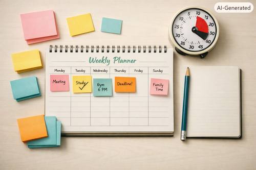 Agenda settimanale e timer — funzioni esecutive ADHD
